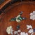 Brown Vintage Chinese Rosewood Tea Tray | Mother-of-Pearl Inlaid Bird & Flower Motif For Sale - Image 8 of 9
