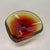 Gold Murano Glass Red Yellow Bowl Element Shell Ashtray Seguso Murano, Italy, 1970s For Sale - Image 8 of 17