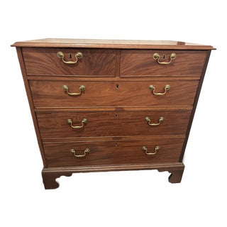 18th Century Mahogany 5 Drawer Chest of Drawers For Sale