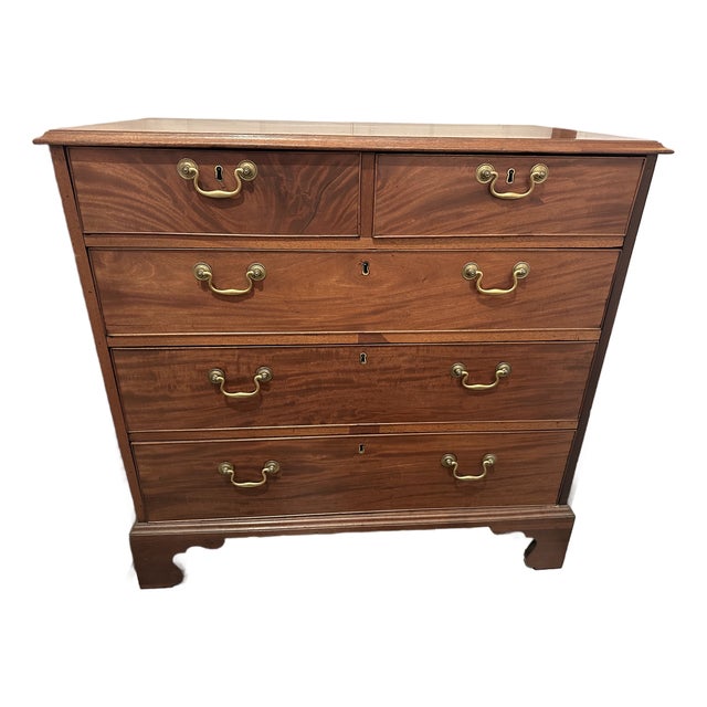 18th Century Mahogany 5 Drawer Chest of Drawers For Sale