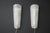 This pair of wall lights is very unusual with its nicely frosted white glass and its beautiful brass arrow which runs the...
