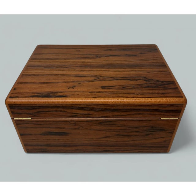 Mahogany Ladys Gentlemans Handmade Jewelry Casket Box Manning Ireland Irish New For Sale - Image 10 of 12