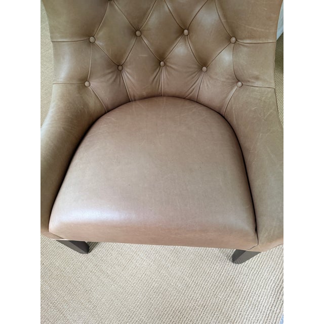 English Classic Leather Chair For Sale - Image 3 of 7