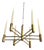 Bronze Candelabra Chandelier for Six Candles, 1960s For Sale