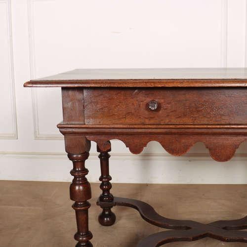 Antique Oak Side Table For Sale - Image 3 of 10