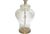 A Mid-Century era Murano clear glass table lamp with controlled bubbles in the glass in a ginger jar form. This vintage...