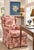Wood Custom English Wingback Chair in Red Toile by Brunschwig & Fils For Sale - Image 7 of 18