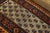 Textile 1870s Ivory Geoemtric Antique Nw. Persian Rug 3'5" X 8'8" Handmade Wool Carpet For Sale - Image 7 of 7