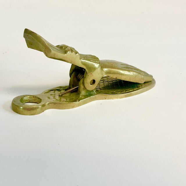 1960s Vintage Boho Chic Americana Brass Hand Paper Clip. For Sale - Image 6 of 8