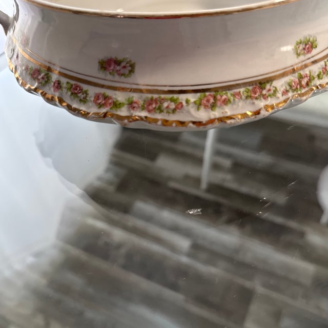 Hudson Valley Lighting Antique Homer Laughlin Porcelain Vegetable Bowl Dish Dated 1915 For Sale - Image 4 of 10