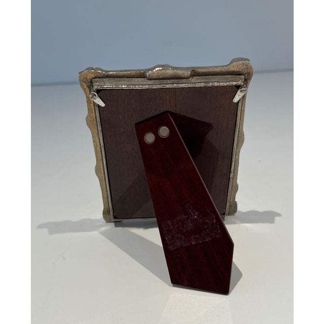 Small silver-plated bronze frame by Maison Baguès For Sale - Image 6 of 12