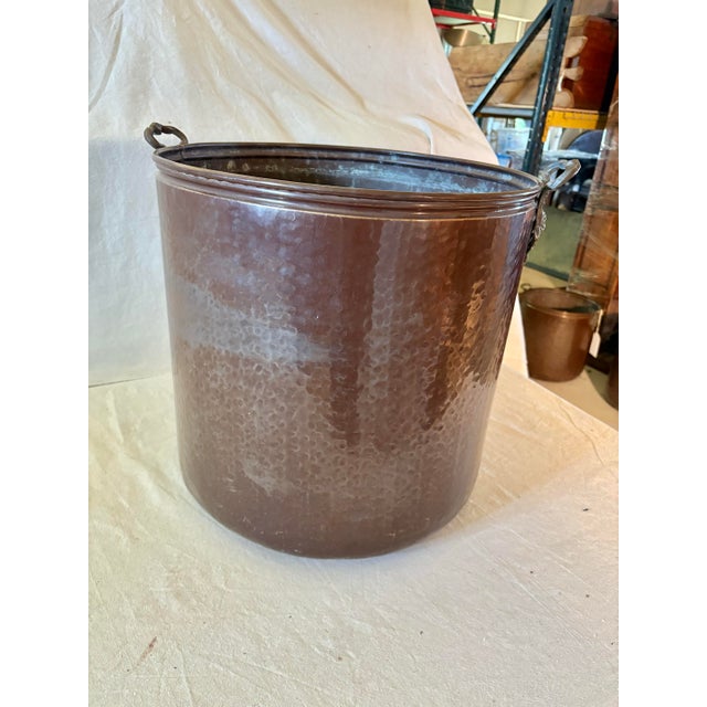 Metal Mid 20th Century Copper Cachepot Bucket For Sale - Image 7 of 12