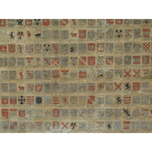 Antique French Armorial Shield Scroll, Circa 1720 For Sale - Image 9 of 11