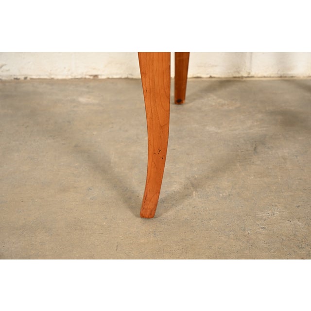 Kindel Furniture Regency Solid Cherry Wood Klismos Dining Chairs, Set of Four For Sale - Image 11 of 14