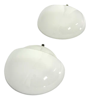 Glass and Brass Mania Sconces by Vico Magistretti for Artemide, Italy, 1960s, Set of 2