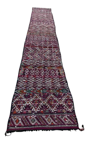 1940s Moroccan Tribal Rug African Ethnic Textile Floor Covering