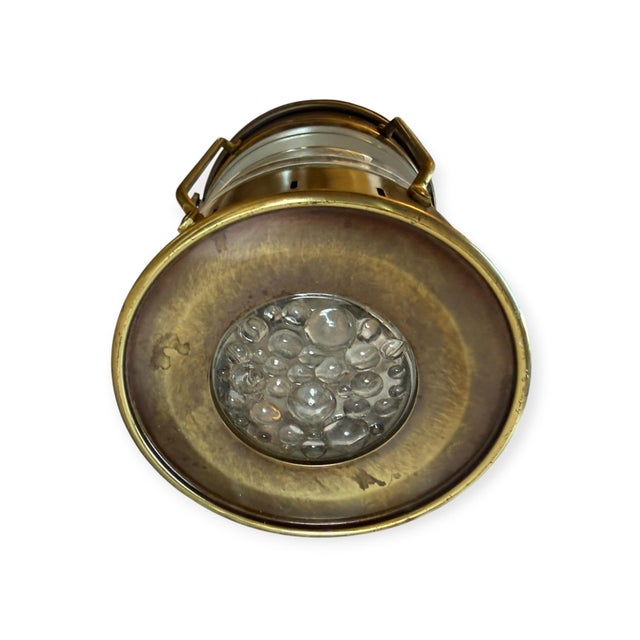 Mid 20th Century Nautical Mid Century Lantern Wall Sconces With “Anchor” Design - a Pair For Sale - Image 4 of 10