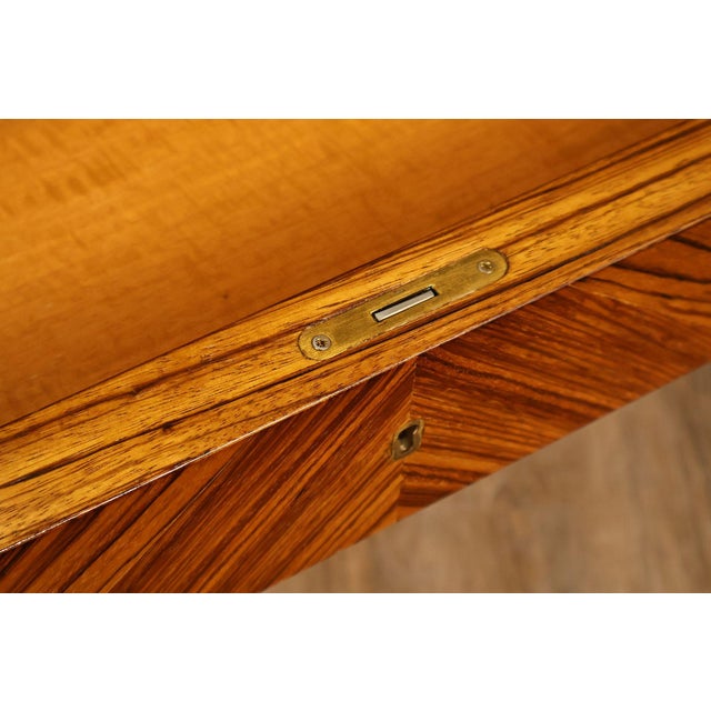 William Switzer William Switzer Louis XV Zebrawood Bureau Plat Writing Desk For Sale - Image 4 of 18