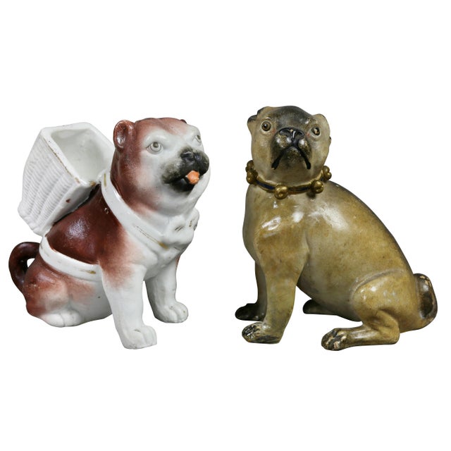 Collection of Forty Two-Pottery and Porcelain Pug Dogs For Sale - Image 11 of 13