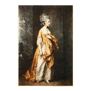 1956 After Thomas Gainsborough "Mrs. Grace Dalrymple Elliott", Vintage Full-Color Print