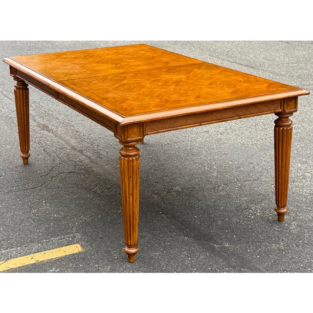 Coastal Tommy Bahama Island Estate Plantation “Grenadine” Dining Table With 2 Leaves For Sale - Image 3 of 12