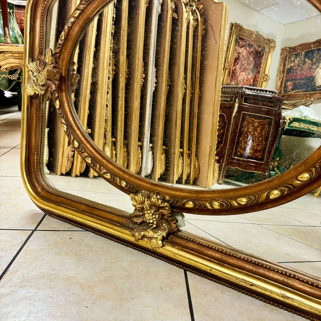 Baroque Style Vintage Gold-Copper Wall Mirror For Sale In Miami - Image 6 of 9