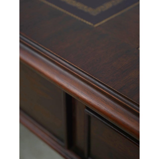 Henkel Harris Moore Leather Top Executive Desk For Sale - Image 15 of 18
