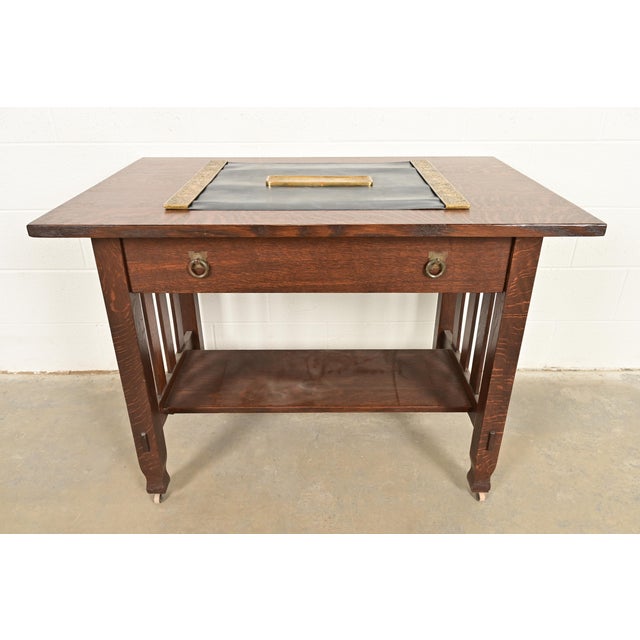 Early 20th Century Tiffany Studios New York Zodiac Bronze Doré Pen Tray For Sale - Image 5 of 10