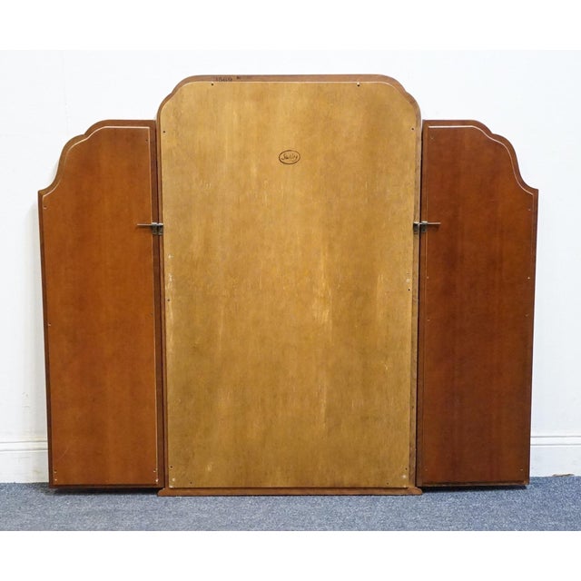 Stickley Furniture Solid Cherry Early American Traditional Style 53" Tri View Mirror 3569 For Sale In Kansas City - Image 6 of 8