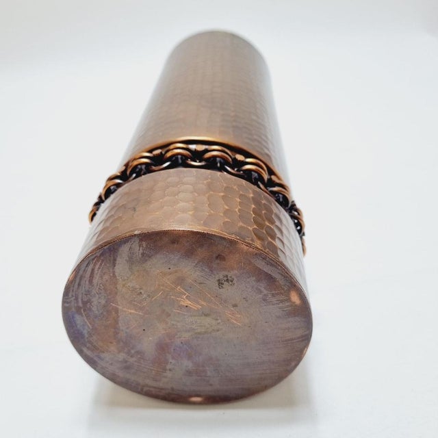 Vintage Arts and Crafts Hammered Copper Vase, 1970s For Sale - Image 9 of 12