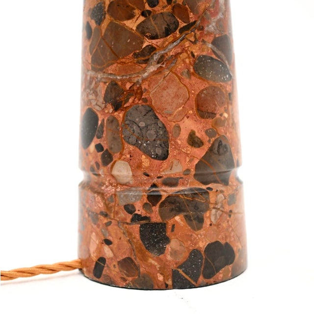 Vintage Italian Terrazzo Marble Table Lamp, 1970 For Sale - Image 6 of 7