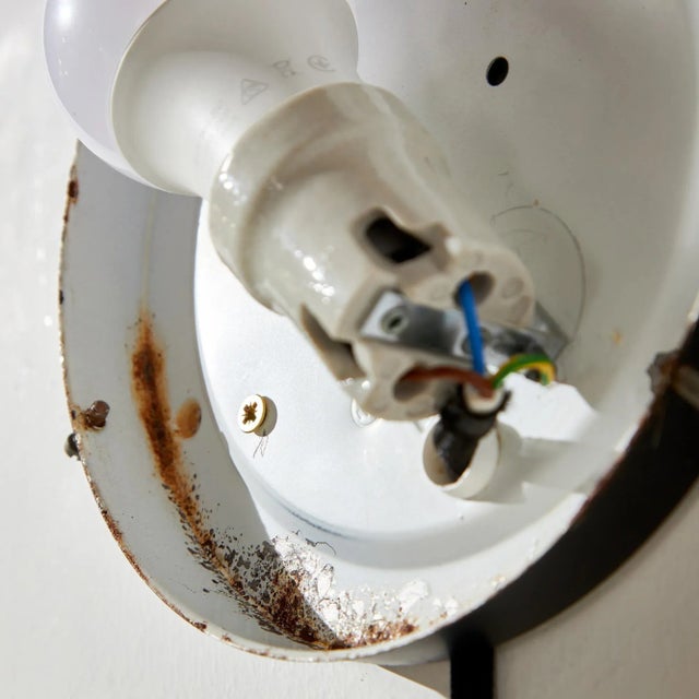 Black Bubble Glass Wall Light by Helena Tynell for Limburg, 1960s For Sale - Image 8 of 11