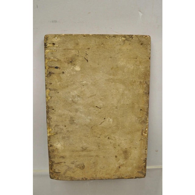 Antique Persian Iznik Qajar Style Ceramic Pottery Tile Man and Woman Embrace C1 For Sale - Image 9 of 11