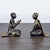 Asian Pair of Thai Carved Teak Gilt Buddhist Monk Figures For Sale - Image 3 of 8