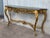 20th Century Baroque Style Carved Walnut Ormolu and Green Marble Console Table For Sale - Image 4 of 11