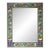 Hand-Painted Bird & Bloom Mirror, Decorative Floral Frame, 50 × 40.5 Cm For Sale