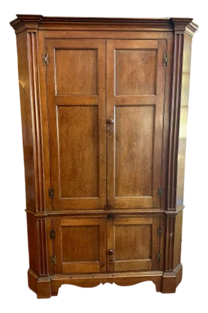 Southern 19th Century Walnut Corner Cupboard c.1850