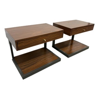 William Eastburn Design for Crate & Barrel Blair Nightstands, Pair For Sale