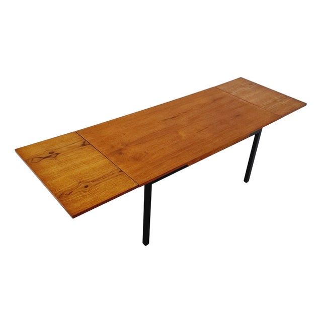 Vintage German Teak Extendable Dining Table, 1950s For Sale