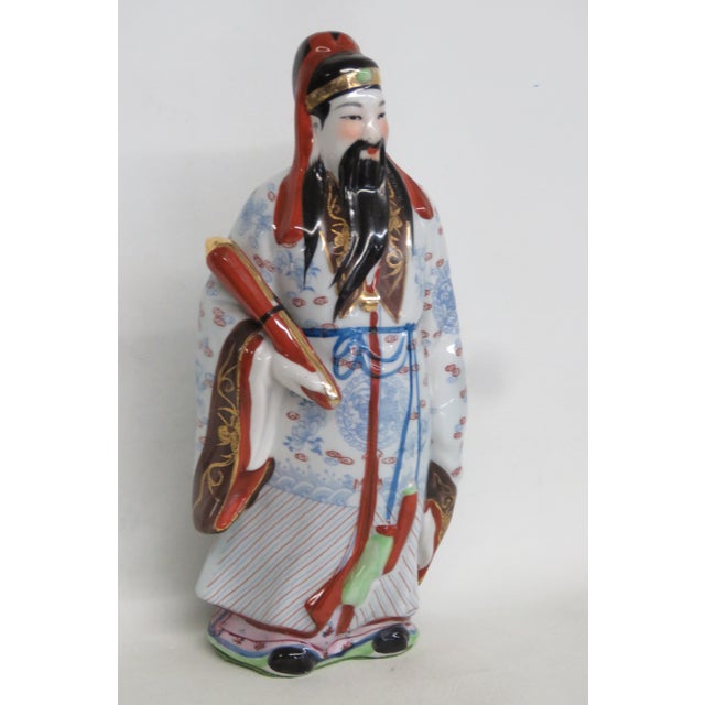 This wonderful Chinese Figurine is made of porcelain. This amazing decorative piece appears to depict Fu Xing, who is one...