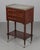 A 19th century French Louis XVI style marble top nightstand, or side table, made of veneers of mahogany with solid oak as...