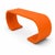 Mid Century Modern Waterfall Style Console Orange For Sale - Image 4 of 4