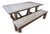 Restoration Hardware Grey Salvaged Wood Dining Table and Bench For Sale
