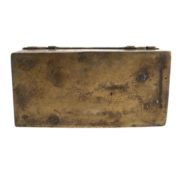 Antique Filipino Hand-Etched Brass Betel Nut Box, Southeast Asian Tribal Artifact For Sale - Image 10 of 11