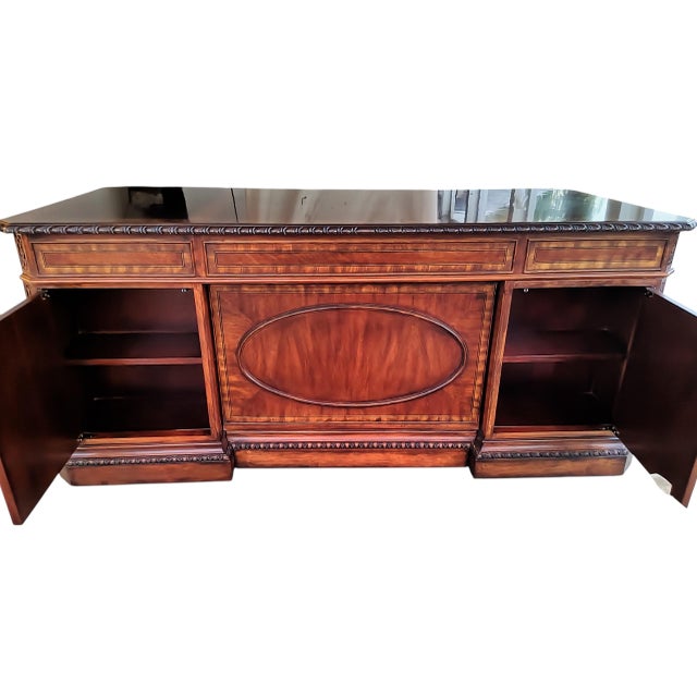 Restored Legacy Classic Furniture Traditional Mahogany Executive Desk & Bookcase Set - 2 Pieces For Sale - Image 15 of 18