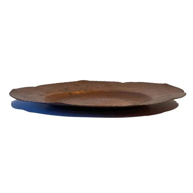 1940s 1945 Armenac Hairenian "Arts & Crafts" Style Copper Hammered Charger For Sale - Image 5 of 5