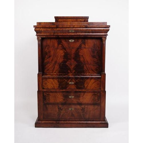 Brown Secretaire in Mahogany For Sale - Image 8 of 12