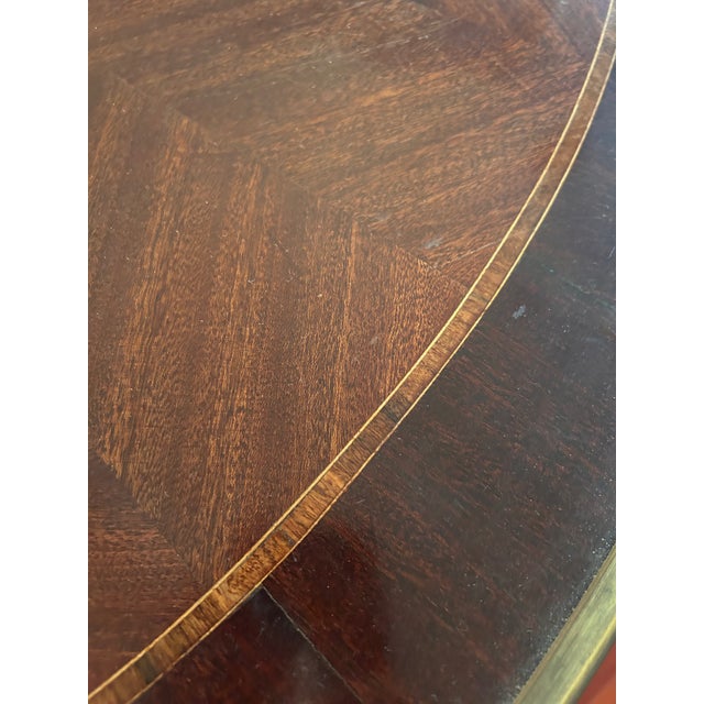 Wood 20th Century French Louis XVI-style Ormolu Center Table For Sale - Image 7 of 9
