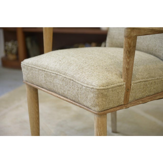 Cerused Oak Armchairs attributed to Suzanne Guiguichon, 1940s, Set of 2 For Sale - Image 10 of 11