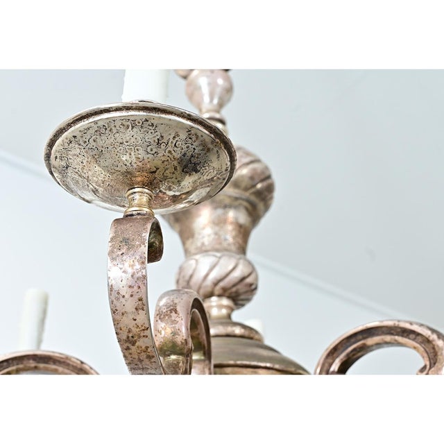 Early 20th Century French Bronze Chandelier For Sale - Image 9 of 11